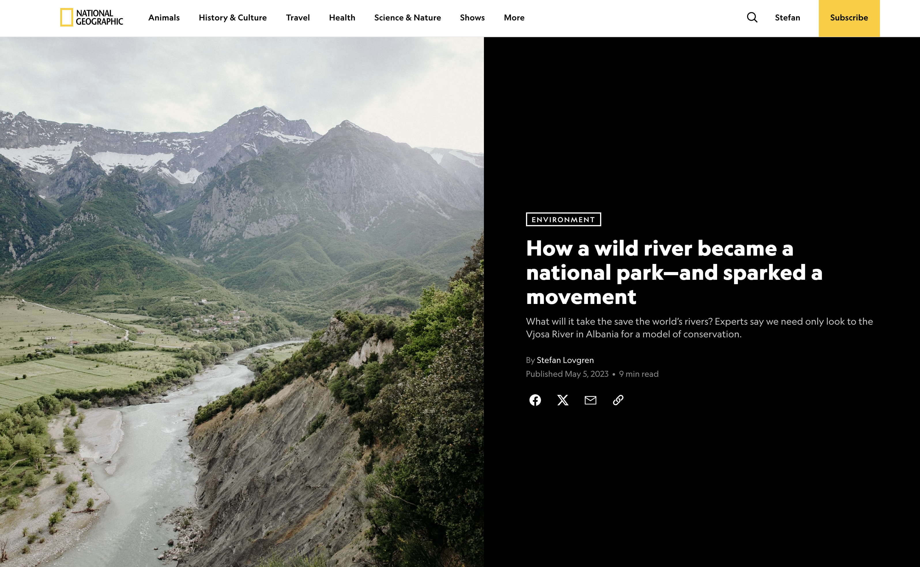 Mongabay article screenshot
