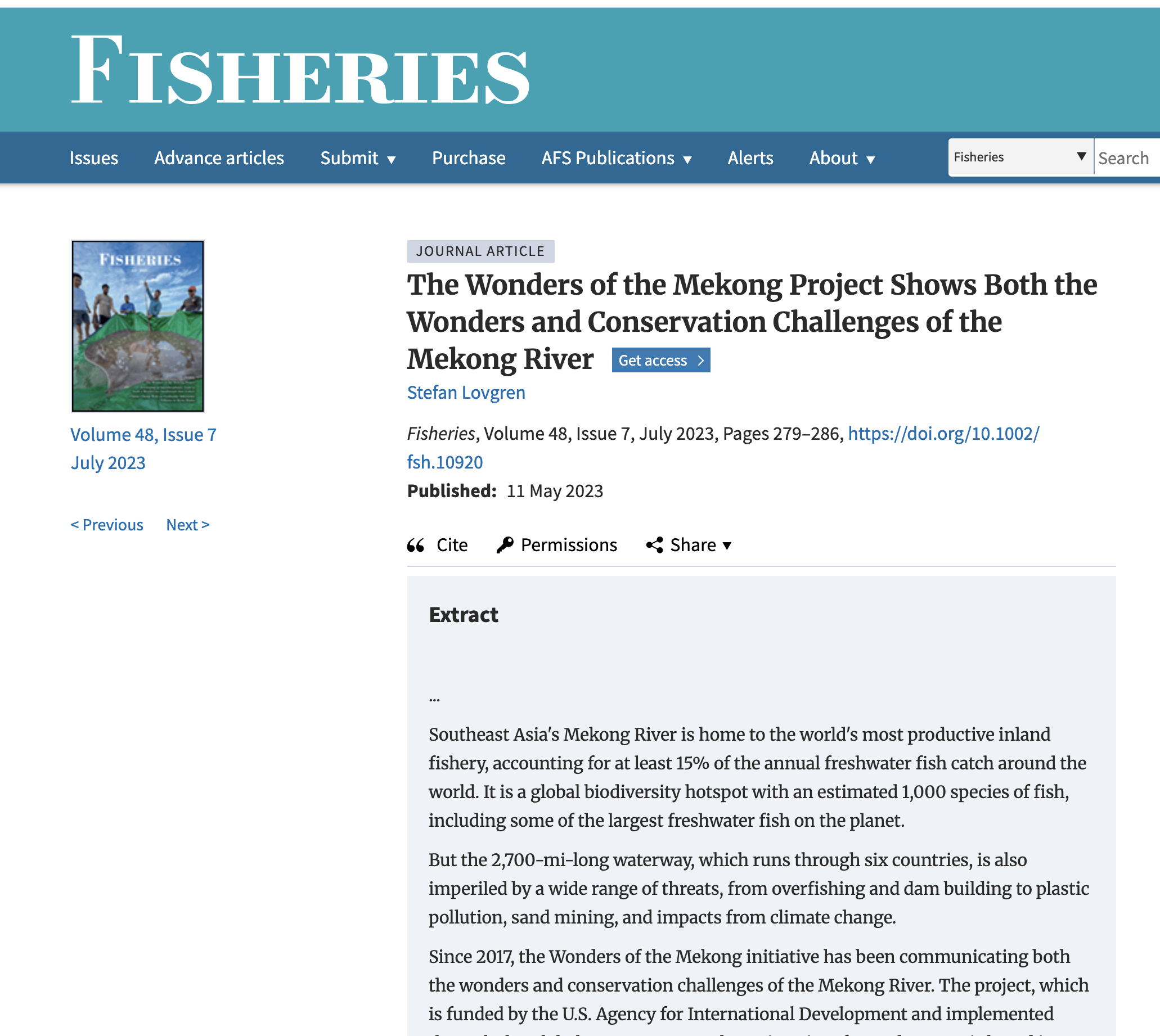 Science News article screenshot