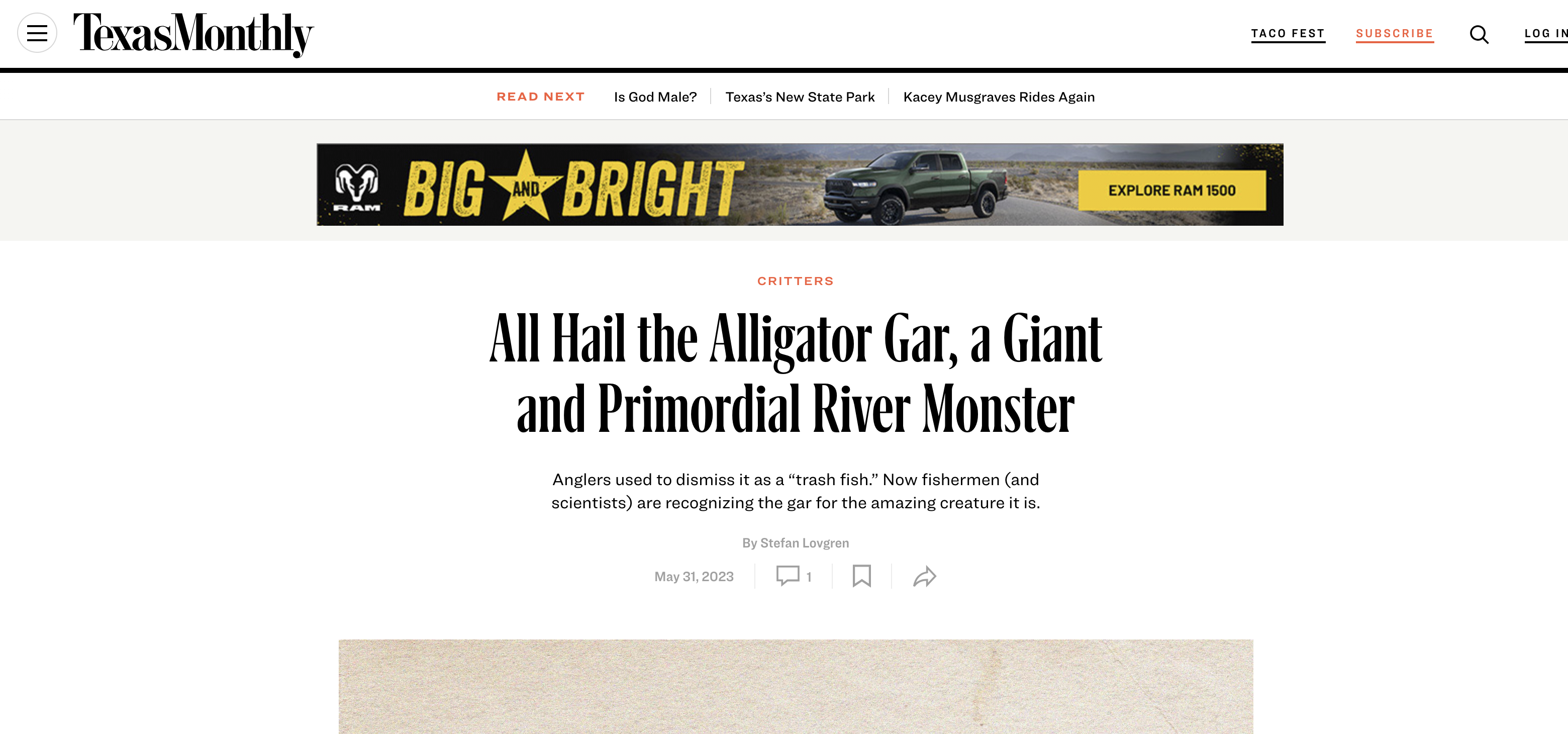 Fisheries article screenshot
