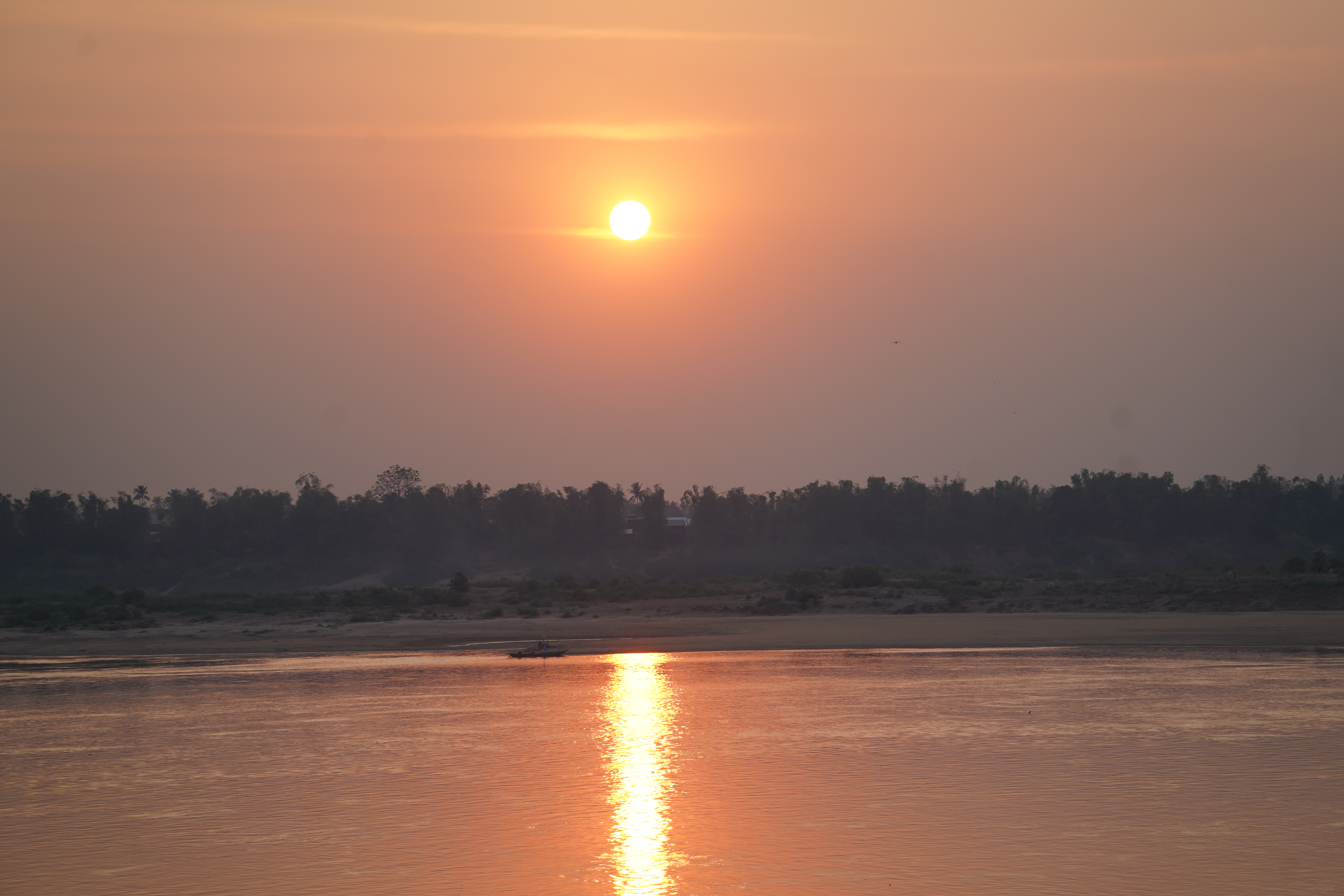 Sunset over the Mekong River